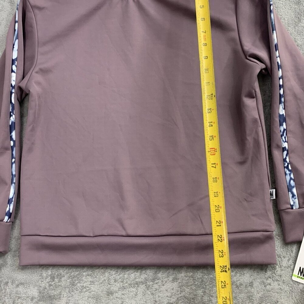 Nicole Miller Sport Sweatshirt Womens Medium Purple Long Sleeve Crewneck Top - Picture 2 of 11